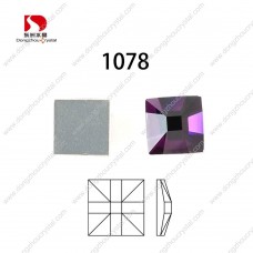 DZ-1078 flat back square glass stones for jewelry making